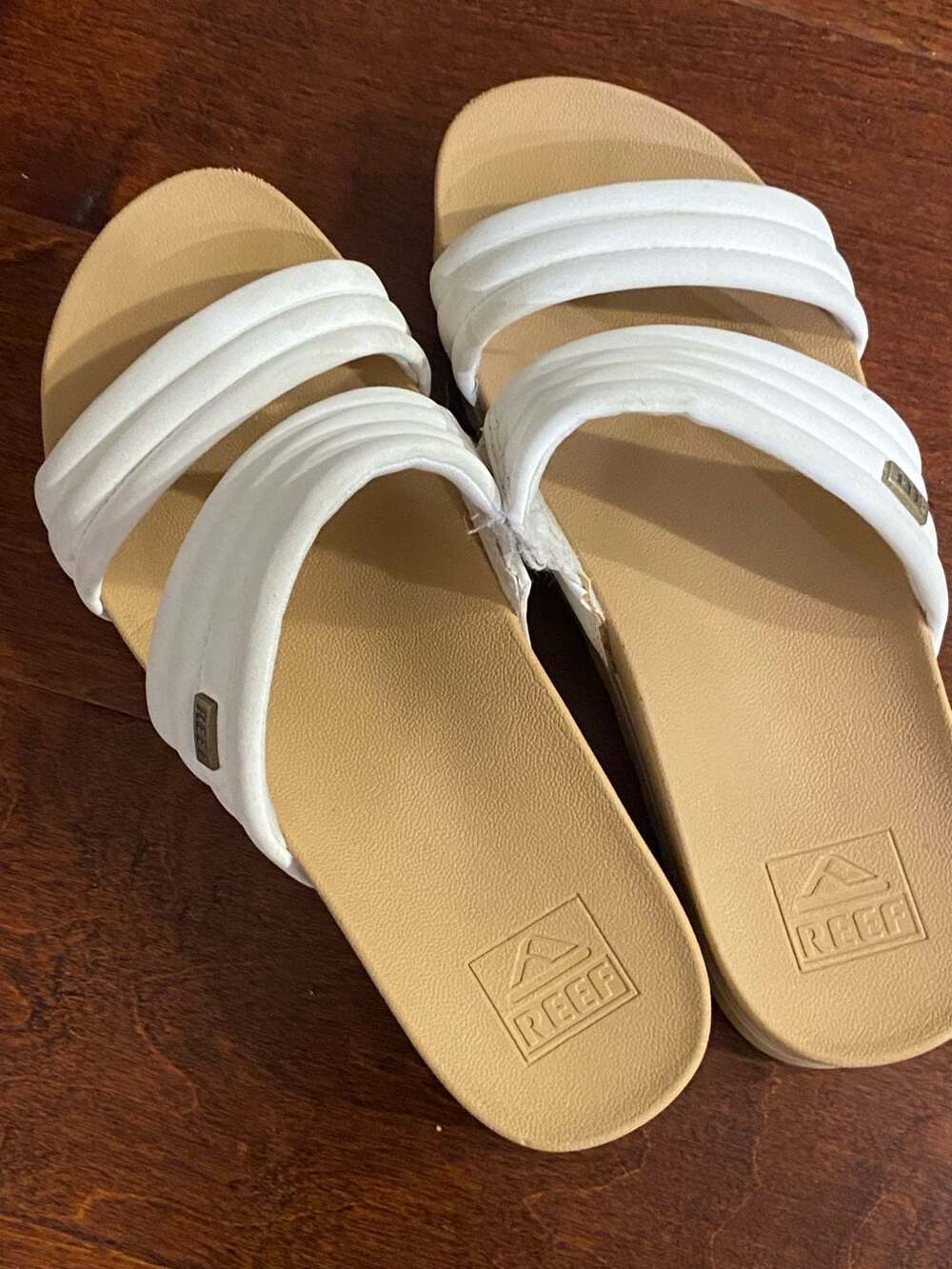 Reef Kaia 2 Bar Slide Sandals White Size 9